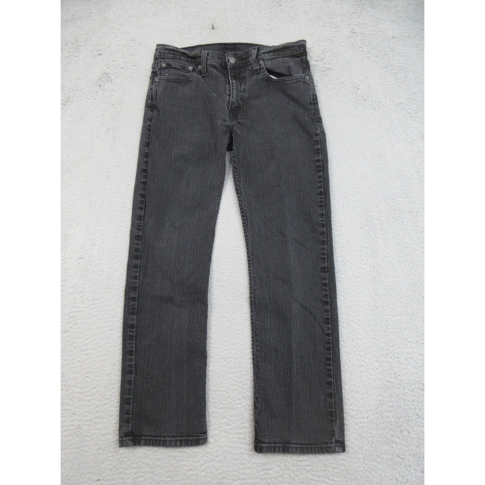 Levis 514 Jeans Mens 31x28 Gray Denim Straight Leg Stretch Low Rise Tagged 33x30